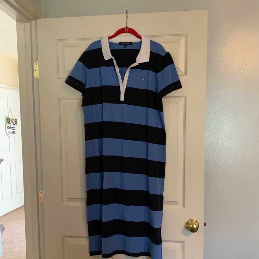 Tommy Hilfiger T-shirt dress navy and cornflower blue